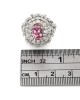 Pink Spinel and Diamond Scalloped Ring